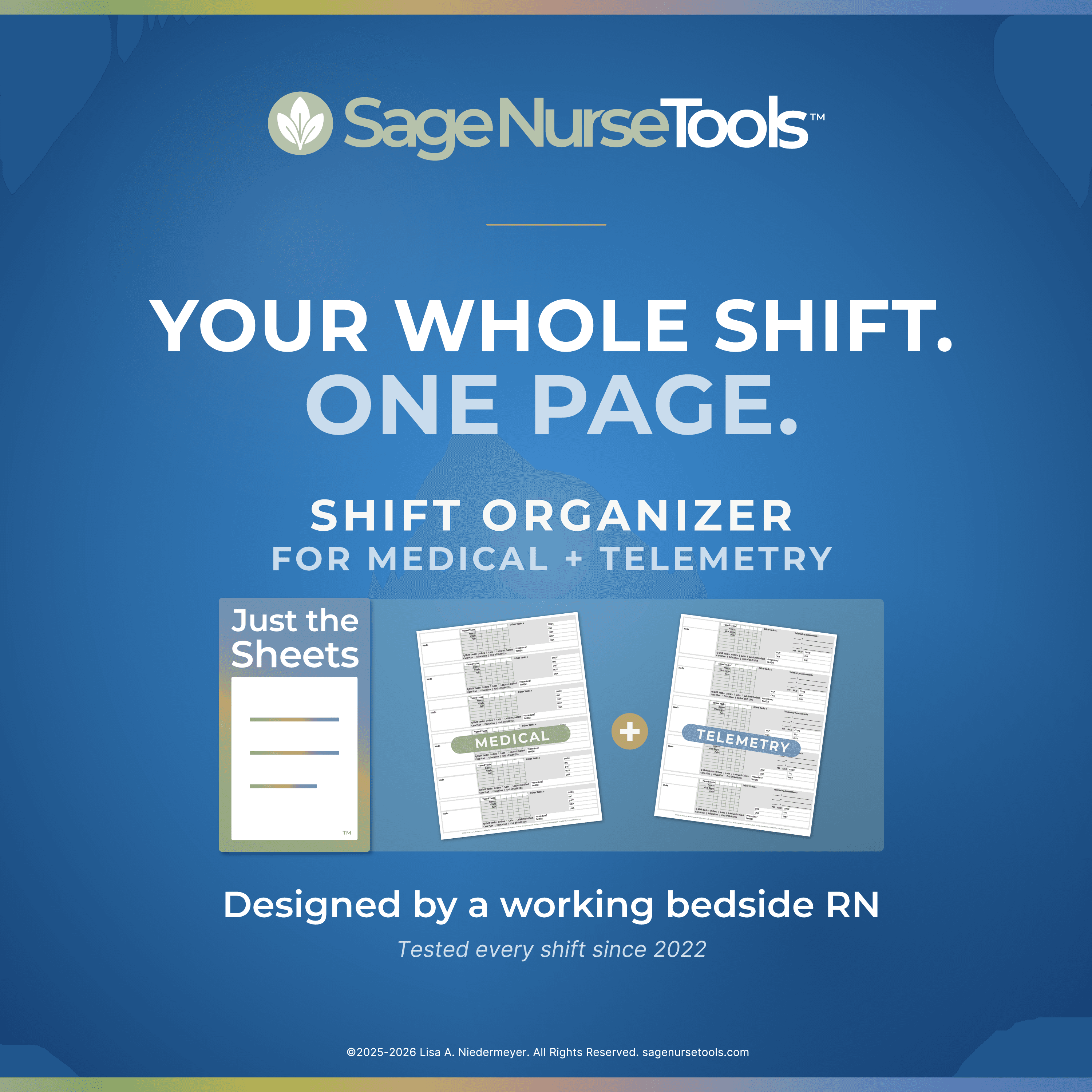 Med/Tele Shift Organizer